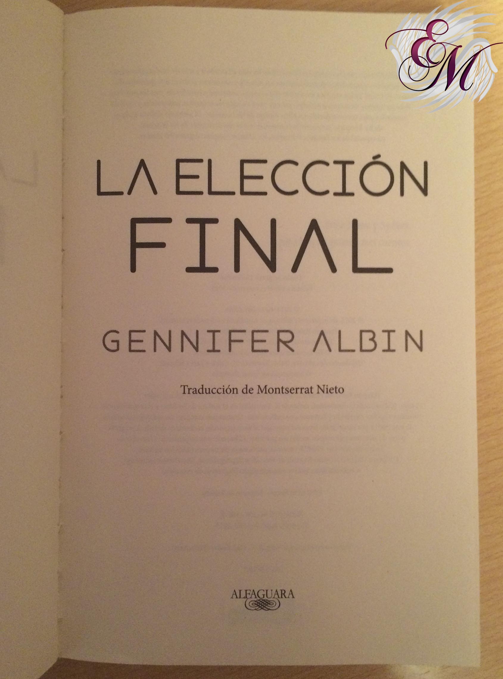 La elección final, de Gennifer Albin - Reseña