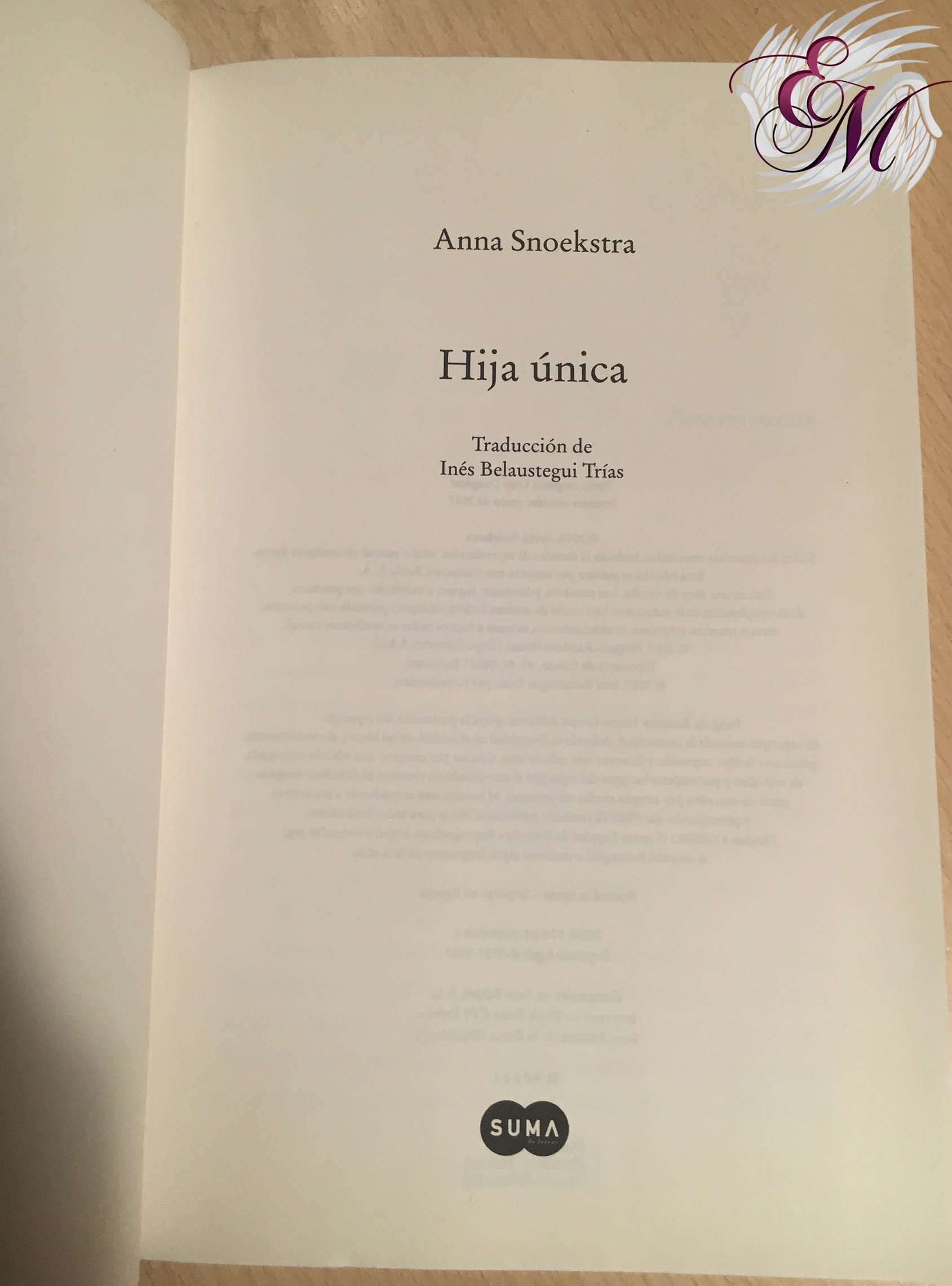 Hija única, de Anna Snoekstra - Reseña
