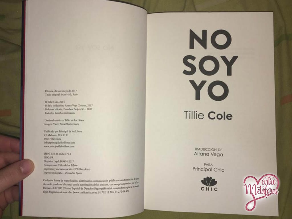 No soy yo, de Tillie Cole - Reseña
