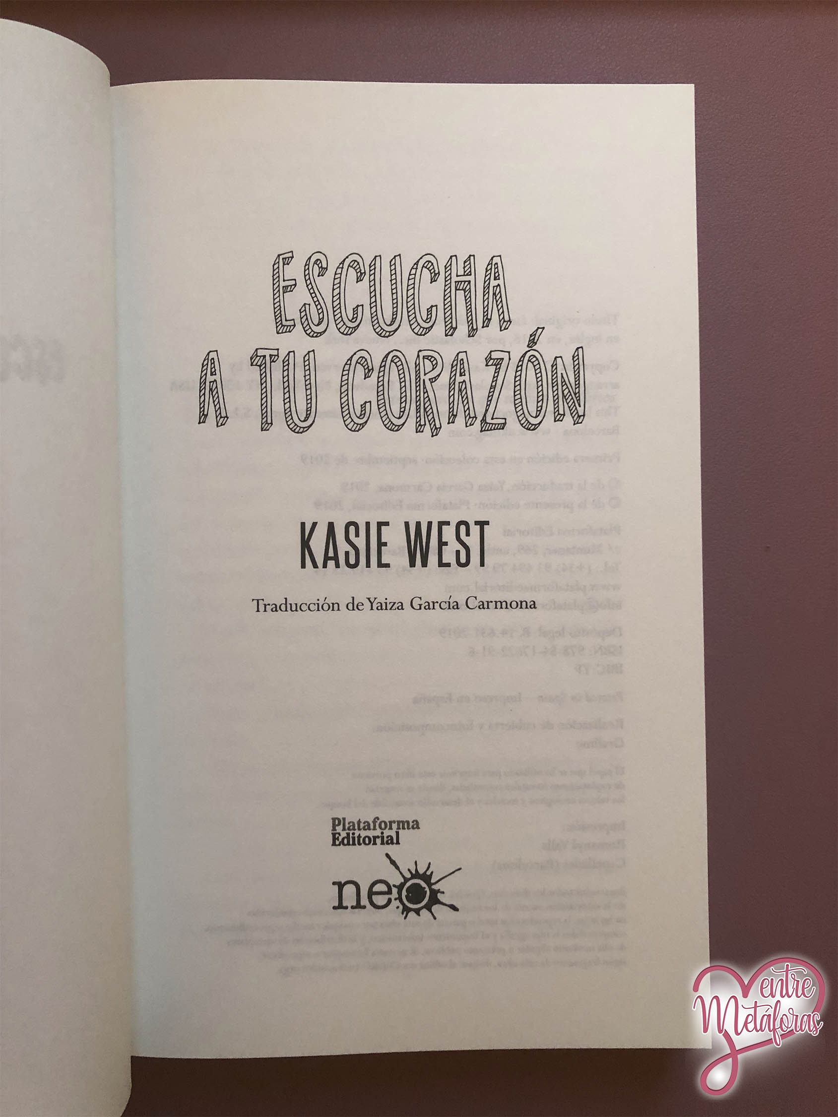 Escucha a tu corazón, de Kasie West - Reseña