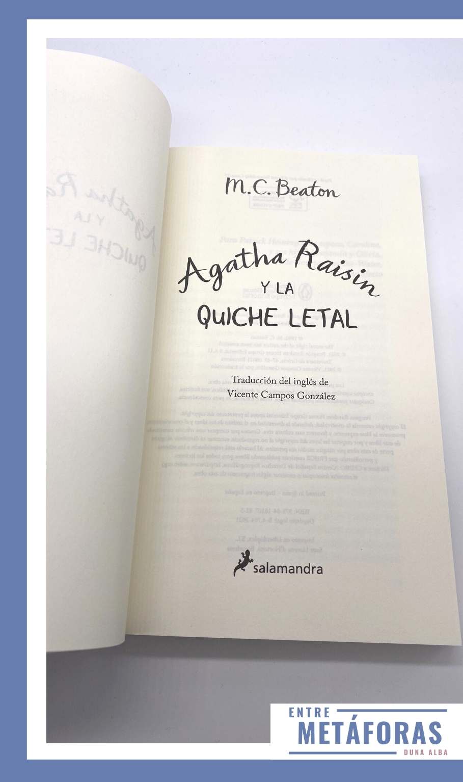 Agatha Raisin y la quiche letal, de M.C. Beaton