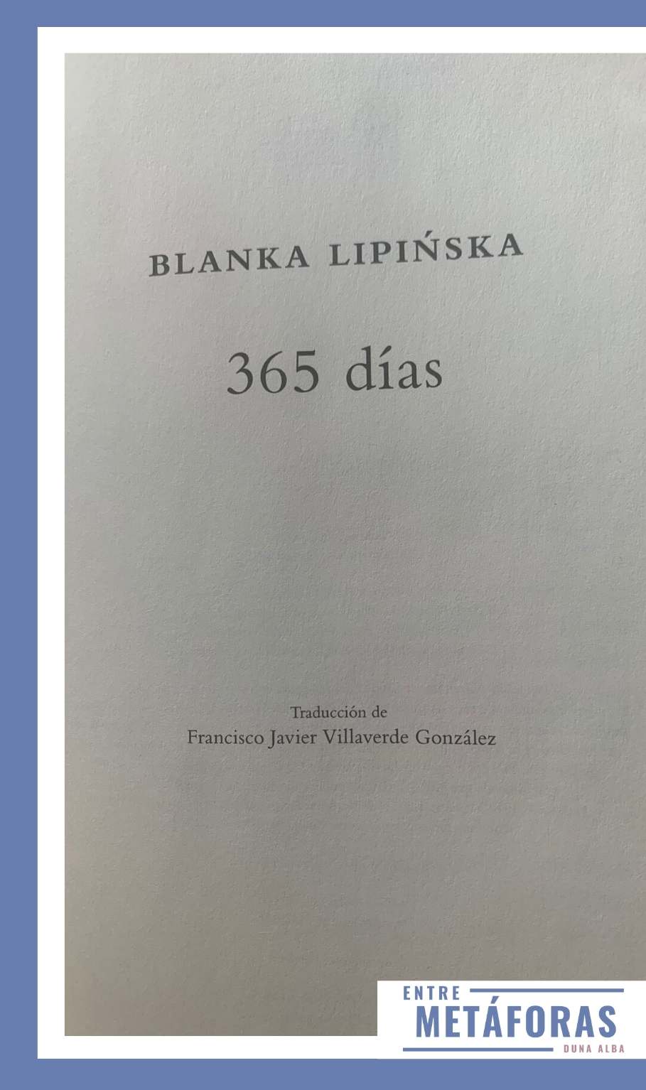 365 días, de Blanka Kapinska