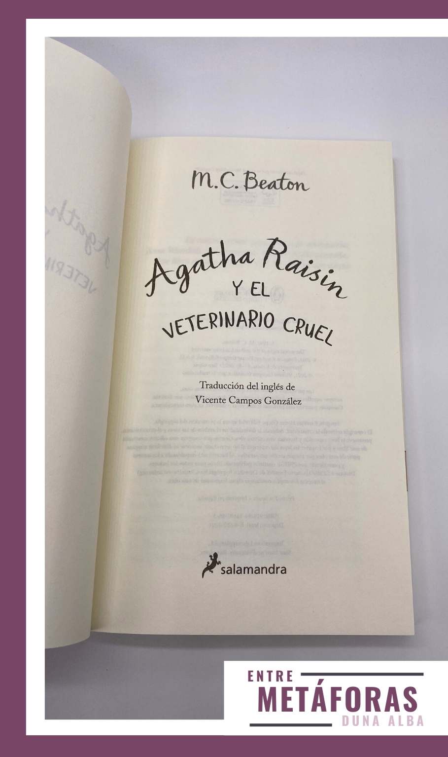 Agatha Raisin y el veterinario cruel, de M.C. Beaton