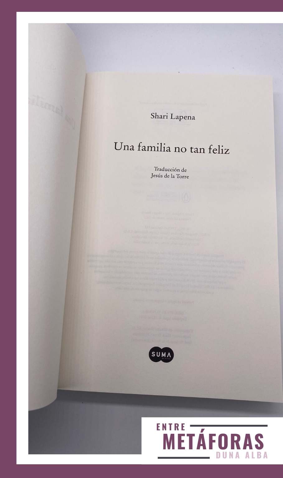Una familia no tan feliz, de Shari Lapena